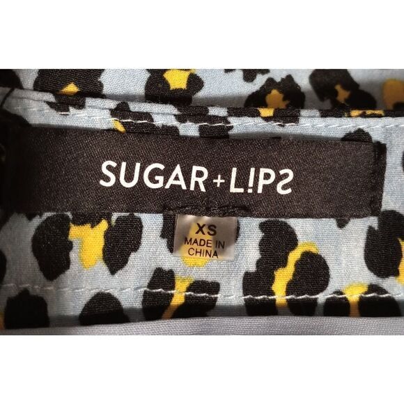 Sugar Lips‎ Skirt Ladies Extra Small Leopard Print Blue Yellow Leopard Print - Picture 6 of 8